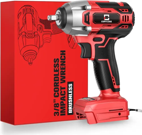 Miniatura 15 de Llave de impacto inalámbrica de 1/2 pulgada compatible con batería Dewalt, 1000 pie-libras (1360 N.m) pistola de impacto eléctrica sin escobillas