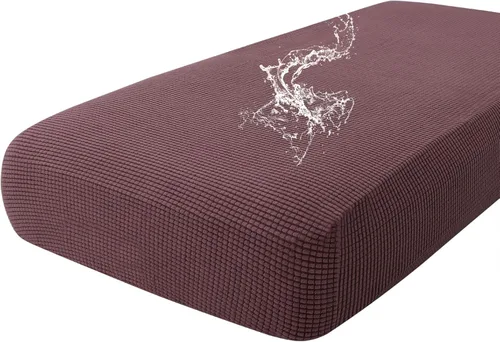 Miniatura 136 de hyha Fundas impermeables para cojines de sofá para mascotas, funda antideslizante para asiento de sofá para perros lavable, tela de jacquard Gris
