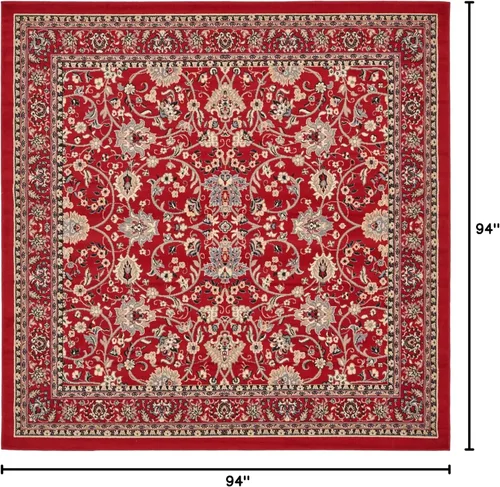 Miniatura 561 de Unique Loom Colección Sialk Hill - Alfombra de área Washington (3 pies 3 pulgadas x 5 pies 3 pulgadas, rectángulo, burdeos/crema)