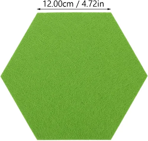 Miniatura 7 de MAGICLULU Paquete de 12 azulejos de pared de fieltro hexagonales, paneles acústicos para el hogar, oficina, aula