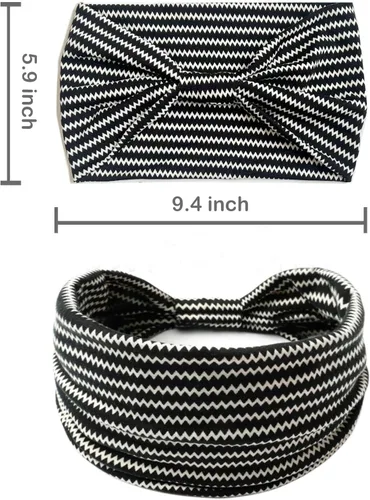 Miniatura 3 de K-Elewon Paquete de 3 diademas elásticas anchas para mujer, bandas para el cabello para yoga, deportes