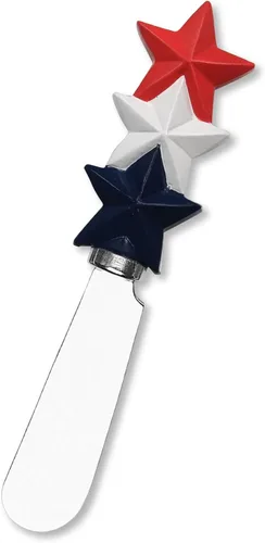 Miniatura 4 de Supreme Housewares Americana - Esparcidores patrióticos de queso, asas de resina pintadas a mano con cuchillas de acero inoxidable para untar queso