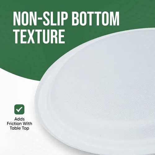 Miniatura 6 de TaidMiao Platos de Papel de 9 Pulgadas Paquete de 100 - Vajilla 100% Compostable Platos Desechables Resistentes a Fugas y Grasa para Fiestas