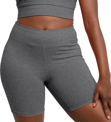 Miniatura 5 de Hanes Pantalones cortos de ciclismo elásticos para mujer, pantalones cortos deportivos de algodón para mujer, entrepierna de 7 pulgadas