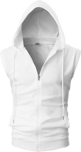 Miniatura 2 de Ohoo Sudadera con capucha para hombre, ajuste delgado, ligera, con cremallera