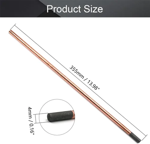 Miniatura 2 de Utoolmart 3 piezas de cobre recubierto de carbono Gouging carbono 0.157x13.976 in carbono gouging Rod Copperclad electrodos 3 PZAS