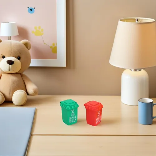 Miniatura 3 de Toddmomy Mini conos de tráfico y señales de precaución, juego educativo de seguridad vial de plástico para niños y niñas, juguetes cognitivos