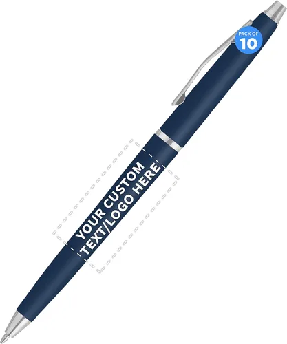 Miniatura 12 de DISCOUNT PROMOS Langham - Juego de 10 bolígrafos a granel, tinta negra, ideal para oficina, escuela, negocios, ferias comerciales, color verde