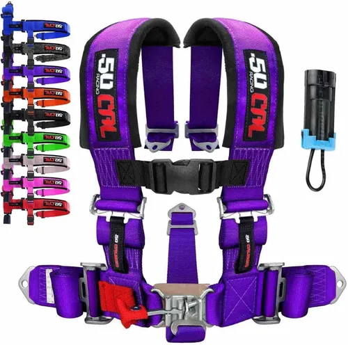 Miniatura 9 de 5 Point Harness for Bucket Seat & Bypass Plug for Bucket Seat, 9 Color Options, Compatiable with Canam, Racing Harness, UTV