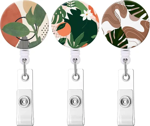 Miniatura 20 de Carrete retráctil para credenciales de enfermera, lindo nombre, carretes decorativos para tarjetas de identificación con clip en soportes