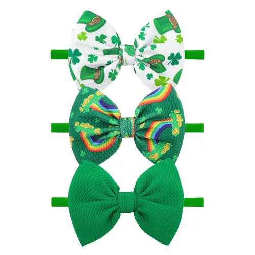 Miniatura 11 de YanJie Lazos de terciopelo para bebé niña, diademas de nailon suaves para recién nacidos, diademas hechas a mano para bebé, accesorios