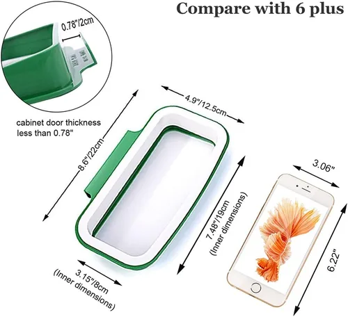 Miniatura 2 de Lunies Soporte de Bolsa de Basura de Plástico Sobre el Gabinete para Cocina, Bote de Basura Debajo del Fregadero, Soporte de Bolsa de Comestibles