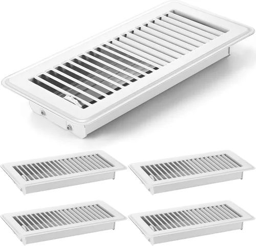 Miniatura 19 de 4 cubiertas de ventilación de piso de 10'', rejillas de piso de servicio pesado, cubiertas de ventilación de calor de metal con acabado a prueba