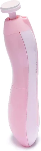 Recortador de uñas para bebé, lima de uñas segura para bebés, cortaúñas eléctrico para recién nacidos, niños pequeños, rosa, rosa