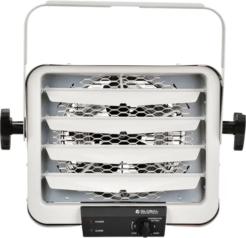 Miniatura 5 de Global Industrial Calentador eléctrico de unidad de garaje con termostato, Multt-Watt 1881-5000W, 240V-208V, acabado de capa epoxi gris, montaje