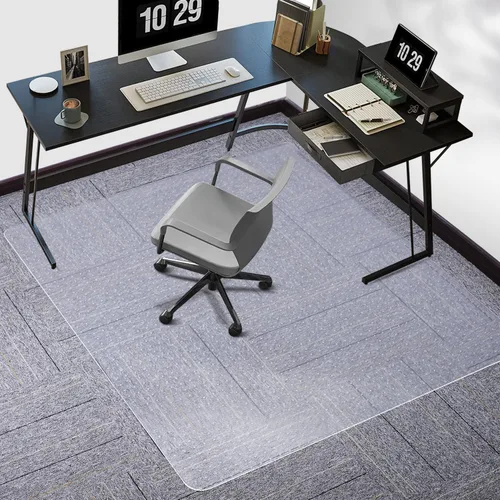 Miniatura 11 de TYDLE Tapete transparente para silla, de 36 x 48 pulgadas, tapete para silla de oficina para suelos duros, tapete de vinilo para sillas