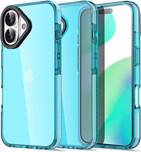 Miniatura 219 de AICase Funda protectora para iPhone 16 compatible con iPhone 16, delgada, ligera, transparente [no amarillenta] Diseño vibrante