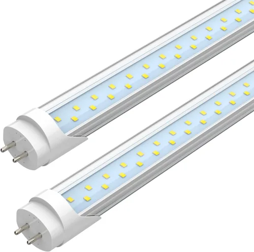 JESLED Luces de tubo LED T8 tipo A+B de 4 pies, 24 W (equivalente a 65 W), 3200 LM, 6000 K, alimentación de extremo simple o doble, Plug and Play o