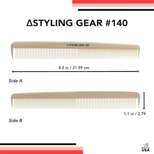 Miniatura 3 de Styling Gear #140 Peines de peluquero XL Peine de pelo Peines de separación Peines de pelo Trenzado Peine de dientes anchos Peine de barba Peine