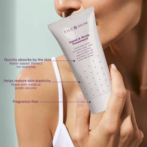 Miniatura 3 de Silcskin Loción a base de agua para manos y cuerpo para piel crepey y líneas finas con silicona de grado médico, 2 onzas, paquete de 2