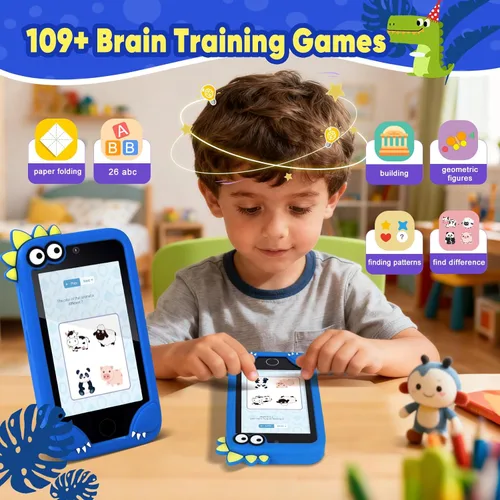 Miniatura 6 de Juguete de teléfono celular para niños, teléfono inteligente de aprendizaje educativo para niños pequeños de 3 a 10 años con pantalla táctil de 3.97