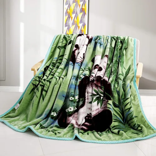 Miniatura 8 de Hiyoko - Manta de panda de 5.3 libras para la tele, cabaña o sofá - Afelpada, cálida, cubrecama, tamaño matrimonial queen, 75 pulgadas de ancho x 90