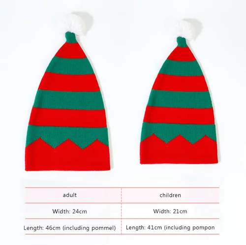 Miniatura 27 de 2 gorros de punto de Navidad para padres e hijos, gorro de Papá Noel para adultos, bebés, invierno, cálido, gorro de calavera para fiestas