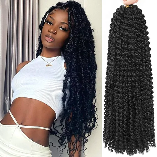 Miniatura 56 de Cabello Passion Twist de 24 pulgadas, 8 paquetes de cabello Passion Twist de ganchillo para mujeres, cabello trenzado Passion Twists largo bohemio