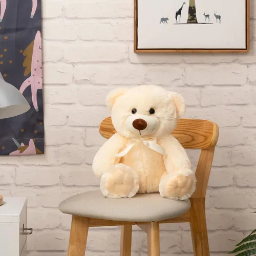 Miniatura 5 de Oso de peluche súper color, juguete de peluche para niños, novia, familia, felicitaciones, baby shower, cumpleaños, beige, 14 pulgadas