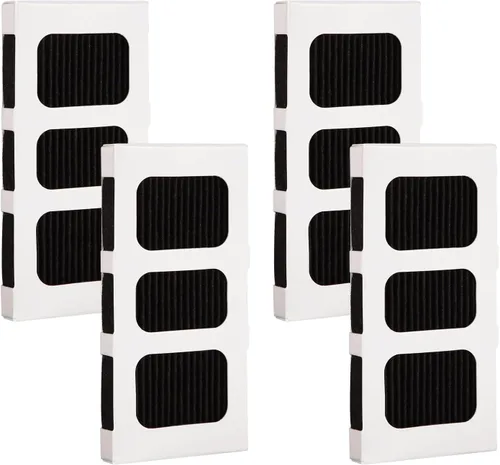 4 piezas de repuesto de filtro de aire para refrigerador, tecnología activada por carbono, filtro de aire fresco para refrigerador compatible con