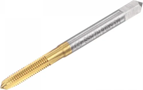 Miniatura 8 de uxcell Grifos de flauta rectos, M2 x 0.4 Mano izquierda métrica cubierta de titanio M35 cobalto de alta velocidad máquina de acero roscado roscado