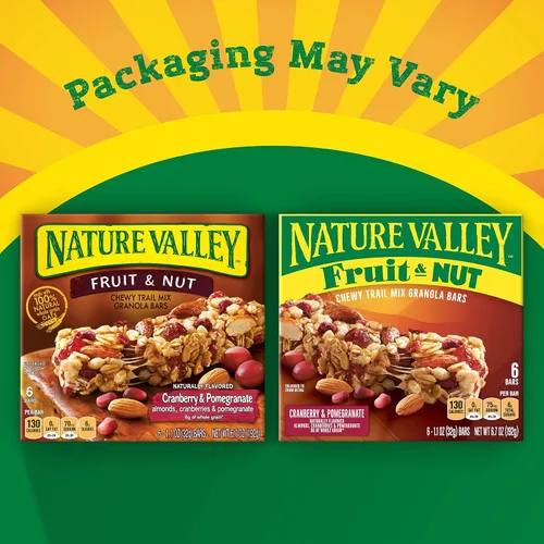 Miniatura 27 de Nature Valley Barras de granola masticables de frutas y nueces, nueces de chocolate negro, 6 barras, 7.4 onzas