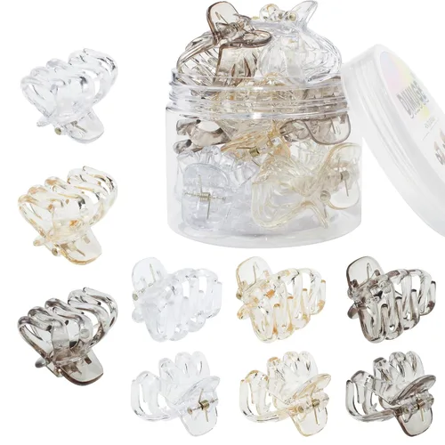 Miniatura 29 de 9 pinzas para el pelo de pulpo de 1.6 in, medianas y pequeñas, pinzas para el cabello ámbar Aceessories antideslizantes, agarres fuertes