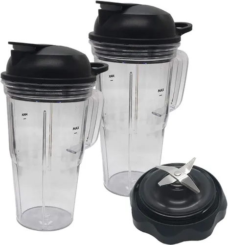 Miniatura 12 de Frasco personal de repuesto para exprimidor de 24 onzas con tapa para llevar, compatible con Nutribullet Ultra Plus+ Sistema de cocina compacto