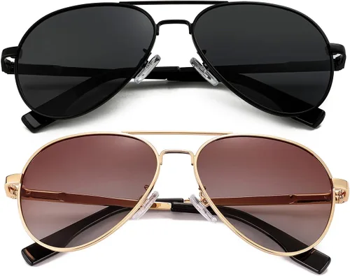 Miniatura 28 de Gafas de sol polarizadas de aviador pequeñas para niñas y niños de 4 a 16 años