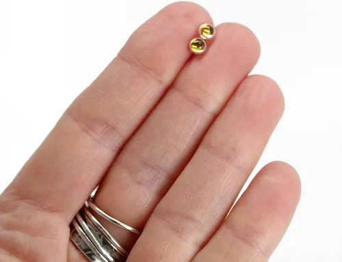 Miniatura 8 de Aretes de tuerca con piedras preciosas para mujeres y niñas, bisel redondo de 0.157 in de plata esterlina 925