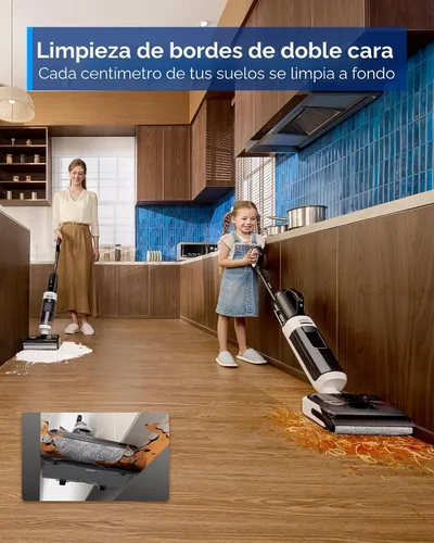 Miniatura 6 de Tineco - Aspiradoras en seco y húmedo, limpiador y trapeador de suelo Floor One Switch i5 Stretch Breeze 2 en 1, aspiradora inalámbrica
