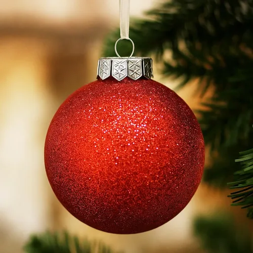 Miniatura 14 de Paquete de 28 adornos navideños de bolas rojas y doradas para decoraciones de árbol - Juego de bolas de plástico irrompibles, carámbanos y copos