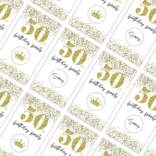 Miniatura 4 de REWIDPARTY Tarjetas de juego para rascar para fiesta de cumpleaños número 50 de oro blanco (32 unidades) tarjetas de rascar para fiesta de 115B