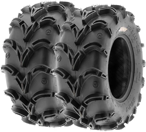 Miniatura 3 de Juego de 4 neumáticos SunF 25x8-12 delanteros y 25x10-12 traseros Deep Mud + Trail ATV UTV Off-Road Neumáticos, 6PR, sin cámara A050