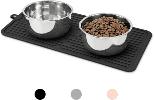 Miniatura 14 de Ptlom Mantel individual para mascotas para perros y gatos, antideslizante, impermeable, tapete de alimentación para perros que evita el Beige