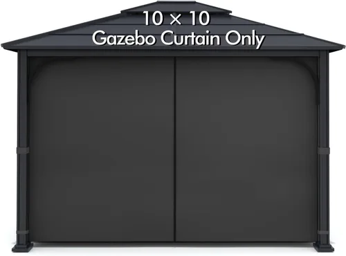 Miniatura 10 de Cortina Universal de Repuesto para Privacidad de Gazebo - Wonwon Panel de Privacidad con Toldo y Cierre para Gazebo al Aire Libre de 10 x 10 Pies