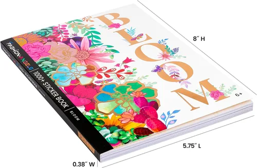 Miniatura 5 de Fashion Angels Más de 1,000 cuadernos de calcomanías Bloom, incluye divertidas y coloridas calcomanías de flores para manualidades, ideal