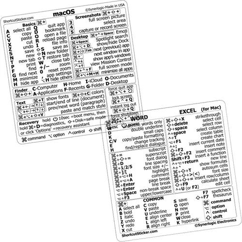 Miniatura 6 de Synerlogic (1 juego) Mac OS + Word/Excel (para Mac), adhesivos de vinilo laminado, para MacBook Air/Pro/iMac/Mini (arcoíris)