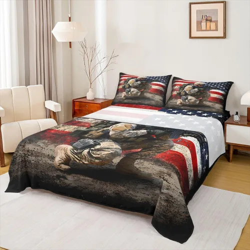 Miniatura 31 de Erosebridal Ropa de cama de 3 piezas de rosa roja, tamaño individual, sábana bajera y sábana encimera para mujeres y niñas, estampado de momentos