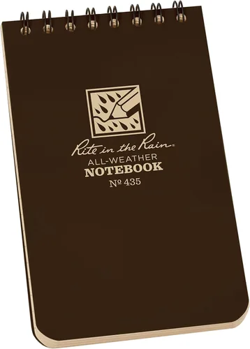 Miniatura 18 de Rite in the Rain - Cuaderno con espiral superior resistente a la intemperie, 3 x 5 pulgadas, cubierta a cuadros color marrón y canela