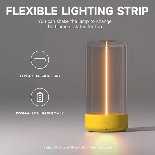 Miniatura 8 de AUGE LIGHT Mini lámpara de mesa minimalista, lámpara de mesa recargable, lámpara de mesa portátil, lámparas de escritorio para oficina en casa, luz