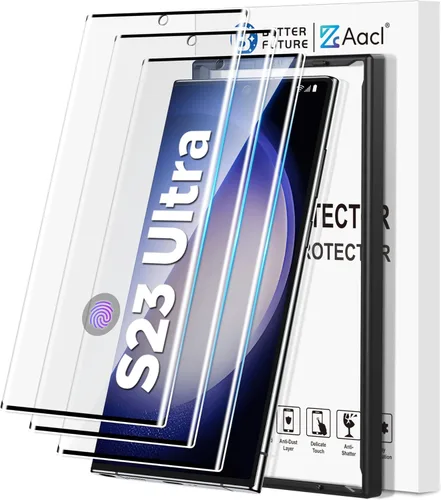 Miniatura 9 de AACL [Compatible con huellas dactilares] [Paquete de 3] Protector de pantalla de vidrio templado curvado 3D para Samsung Galaxy S22 Ultra 5G