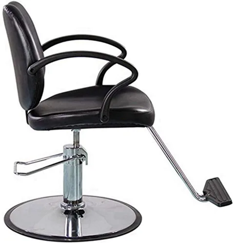 Miniatura 3 de Funnylife Silla de estilo hidráulica de base redonda material PU negro