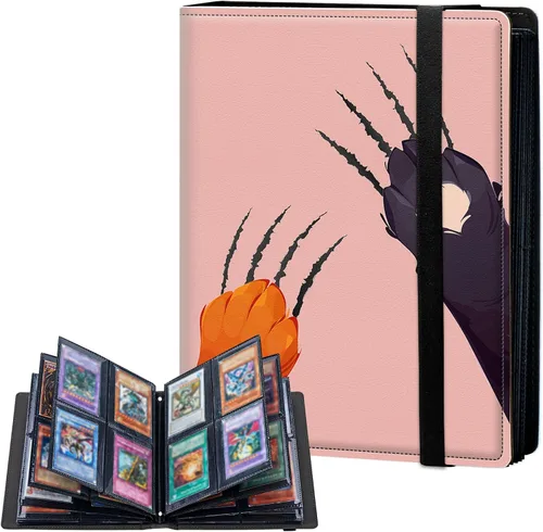 Miniatura 9 de Carpeta de tarjetas de 4 bolsillos con capacidad para 160 tarjetas, carpeta de álbum de coleccionista de libros de tarjetas para Yugioh, MTG, TCG